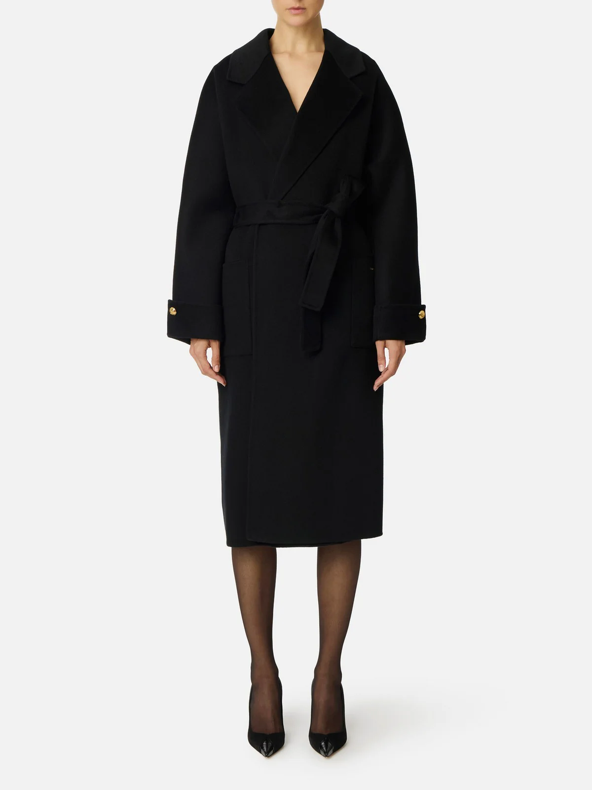 ELISABETTA FRANCHI Cappotto Donna  CP68D56E2 110 Nero - Image 2