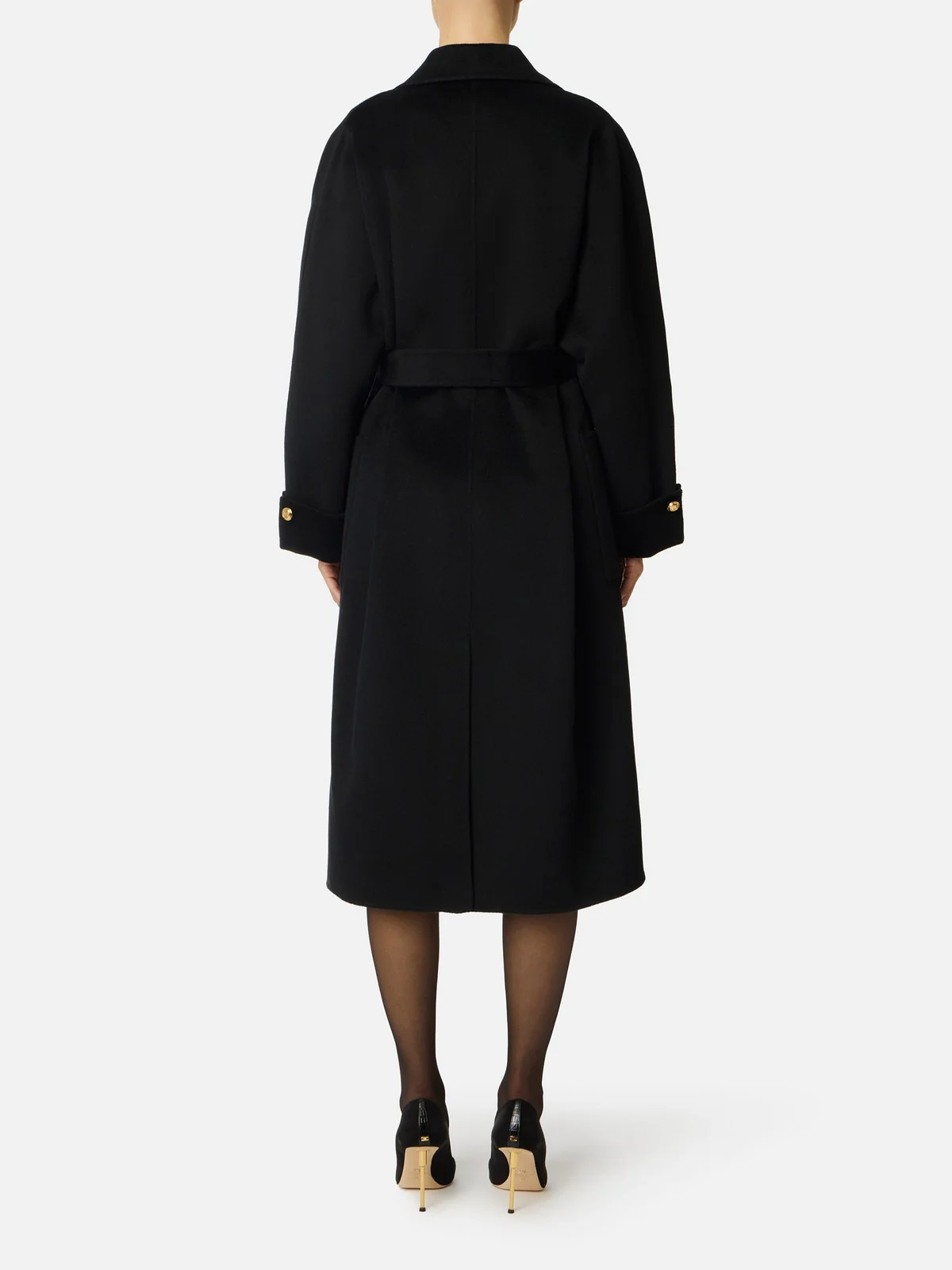 ELISABETTA FRANCHI Cappotto Donna  CP68D56E2 110 Nero - Image 4