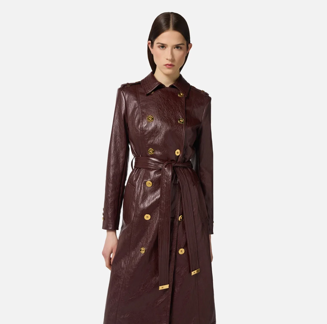 ELISABETTA FRANCHI Cappotto Donna  SP00256E2 EA4 MERLOT - Image 3