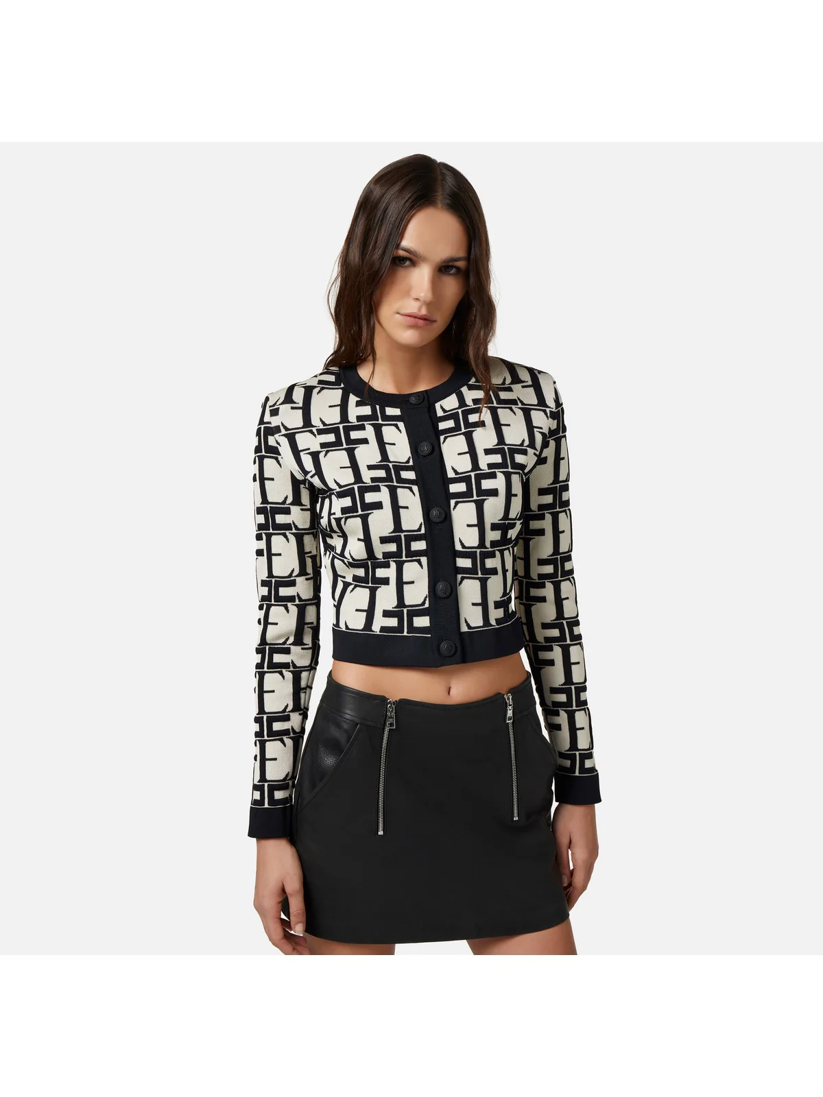ELISABETTA FRANCHI Cardigan Donna  MK28Q42E2 E84 Avorio - Image 3