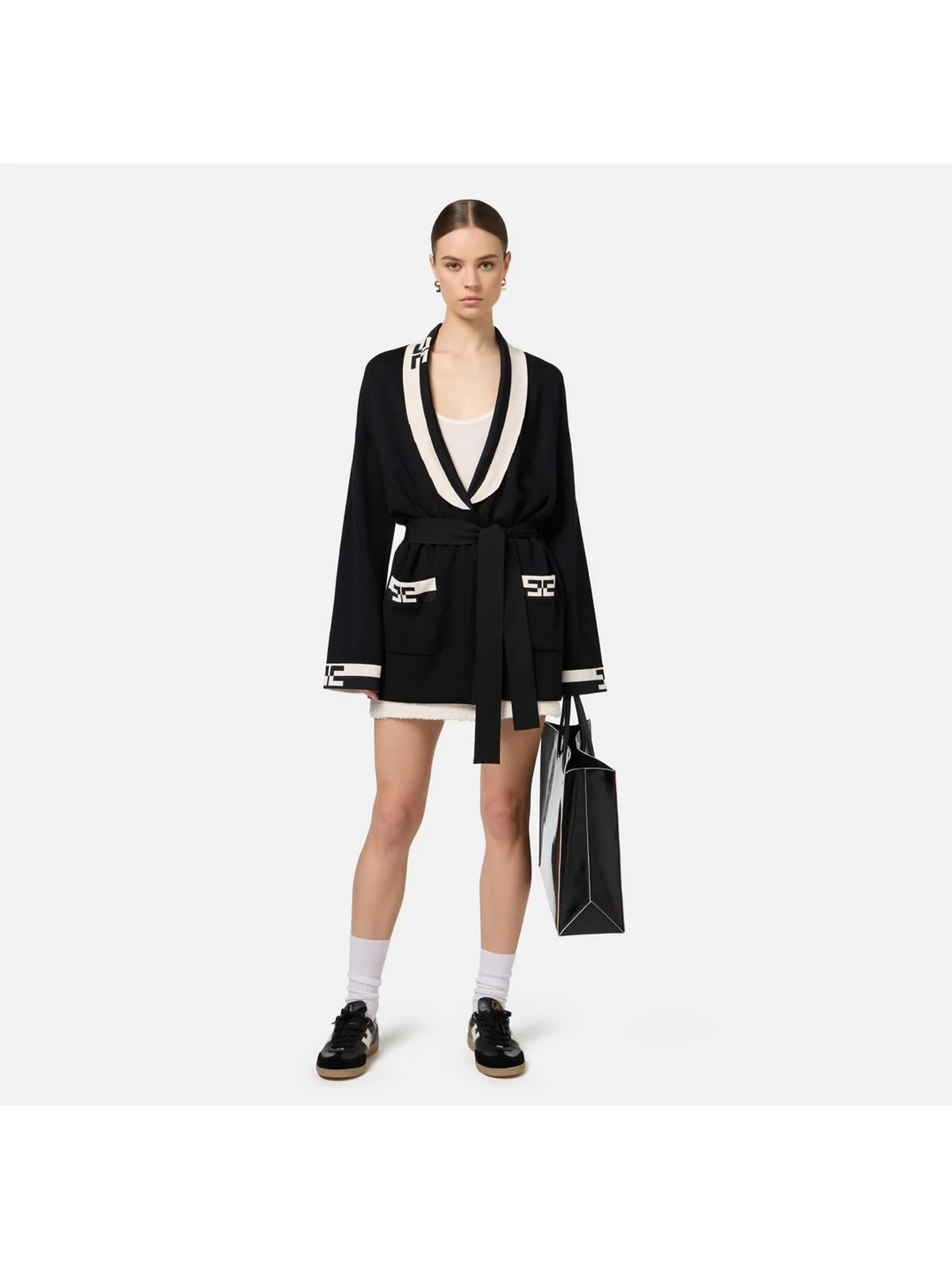 ELISABETTA FRANCHI Cardigan Donna  MK53S46E2 685 Nero - Image 3