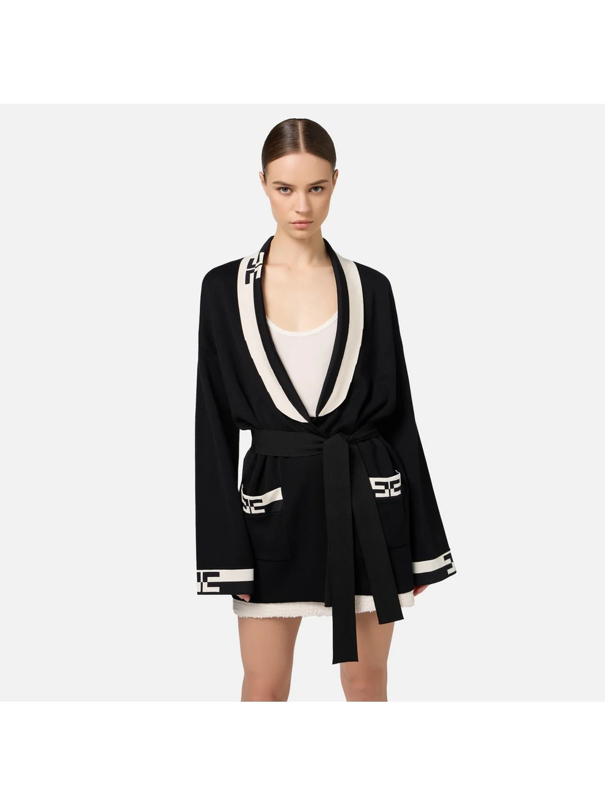 ELISABETTA FRANCHI Cardigan Donna  MK53S46E2 685 Nero - Image 4