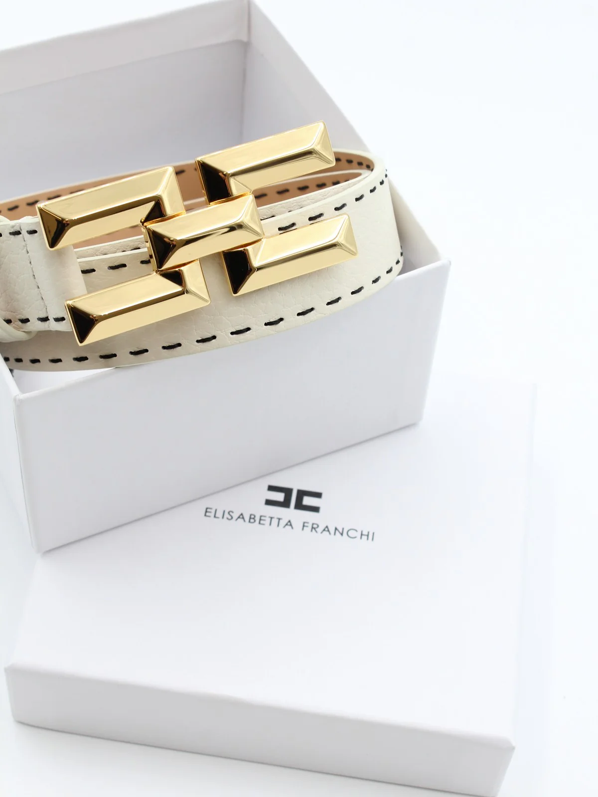 ELISABETTA FRANCHI Cintura Donna CT08S51E2-E84 Beige - Image 5