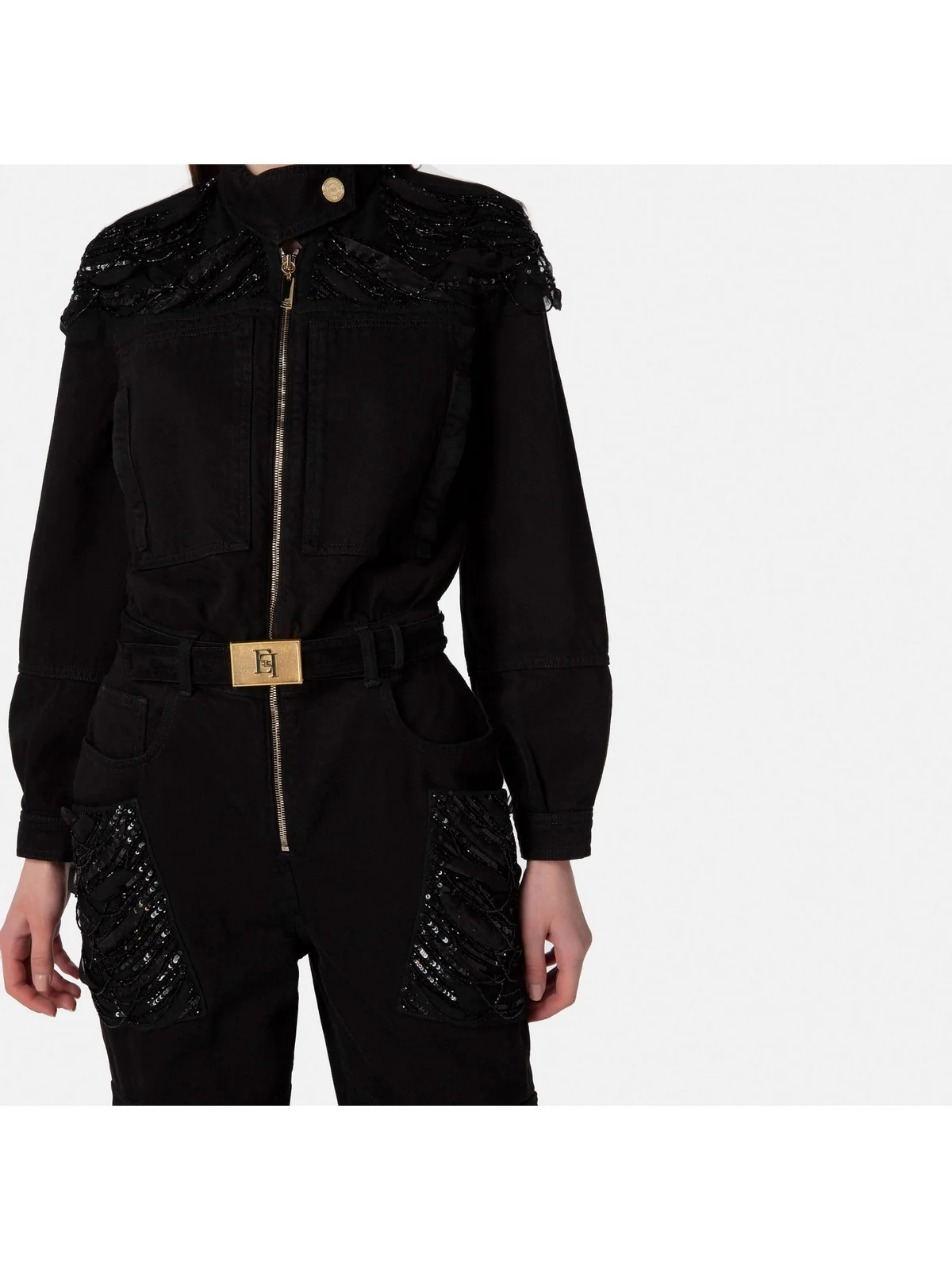 ELISABETTA FRANCHI Cintura Donna  CT10S36E2 110 Nero - Image 3