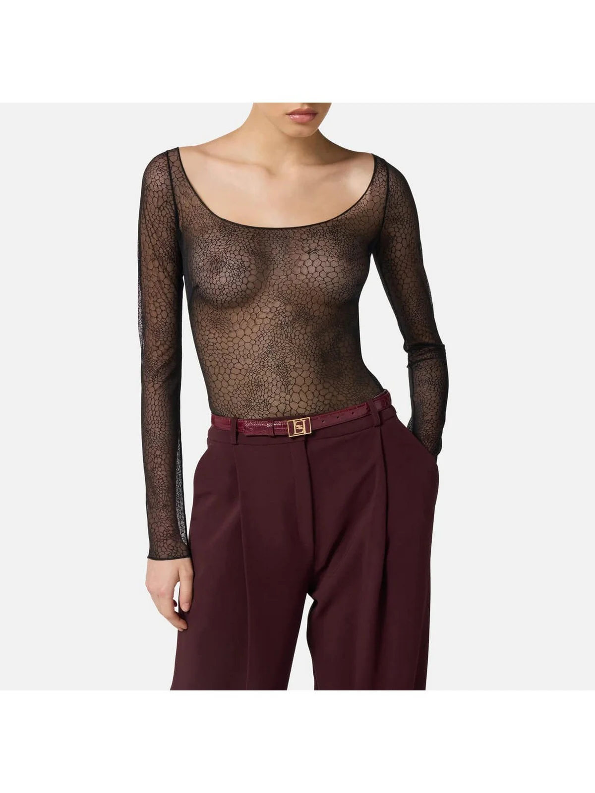 ELISABETTA FRANCHI Cintura Donna CT47S56E2 EA4 MERLOT - Image 3
