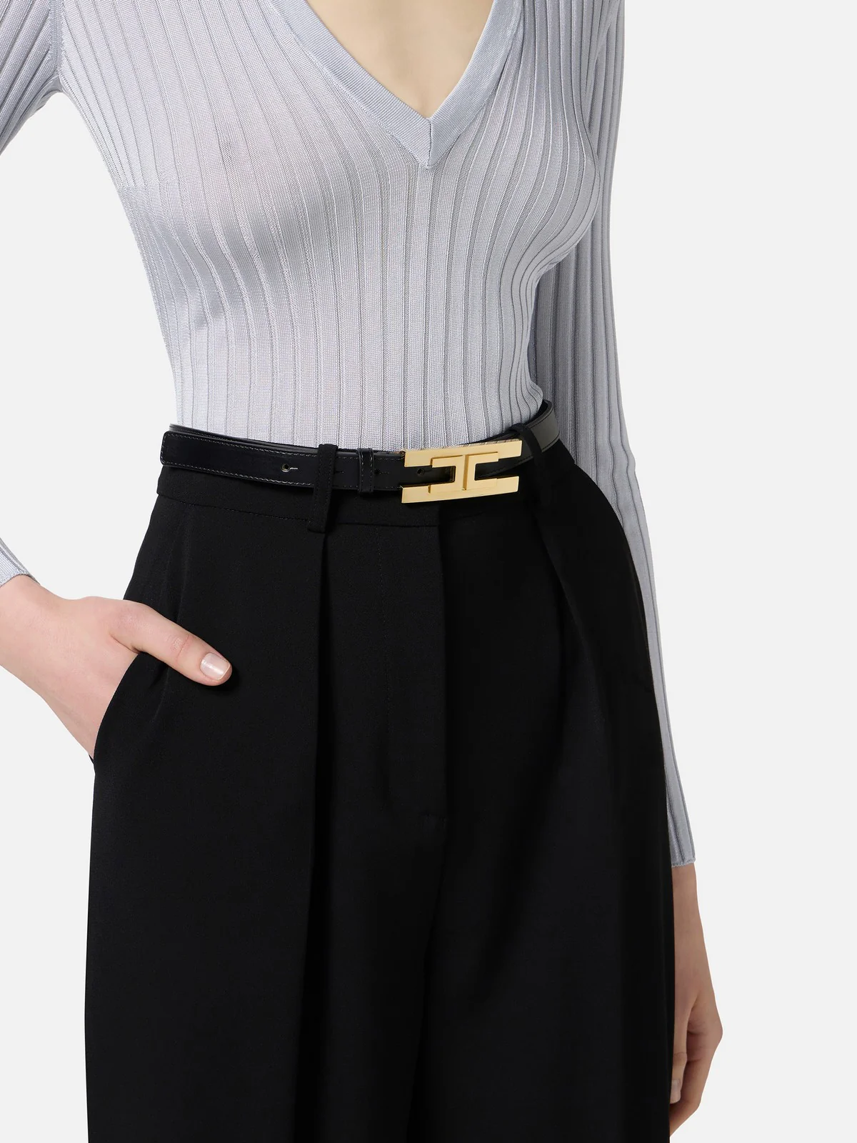 ELISABETTA FRANCHI Cintura Donna  CT72S57E2 110 Nero - Image 2