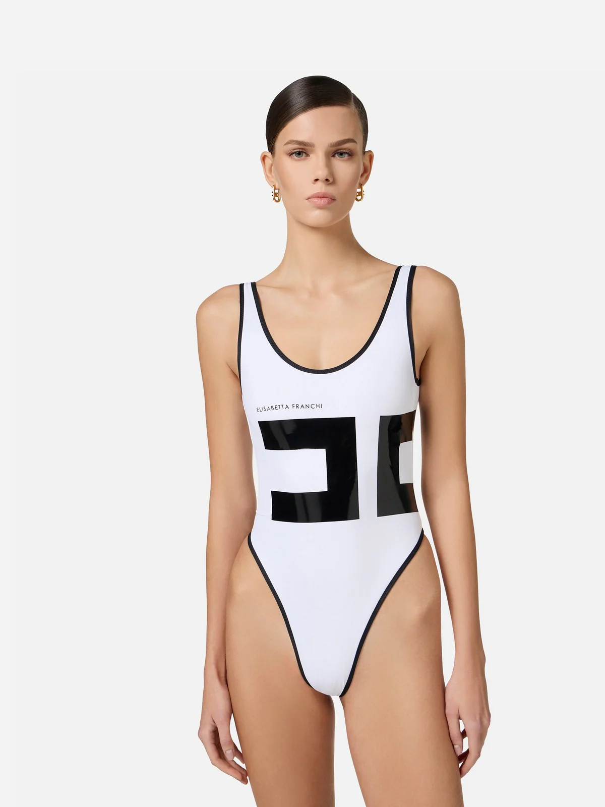 ELISABETTA FRANCHI Costume da bagno Donna  CS75M52E2-309 Avorio - Image 3