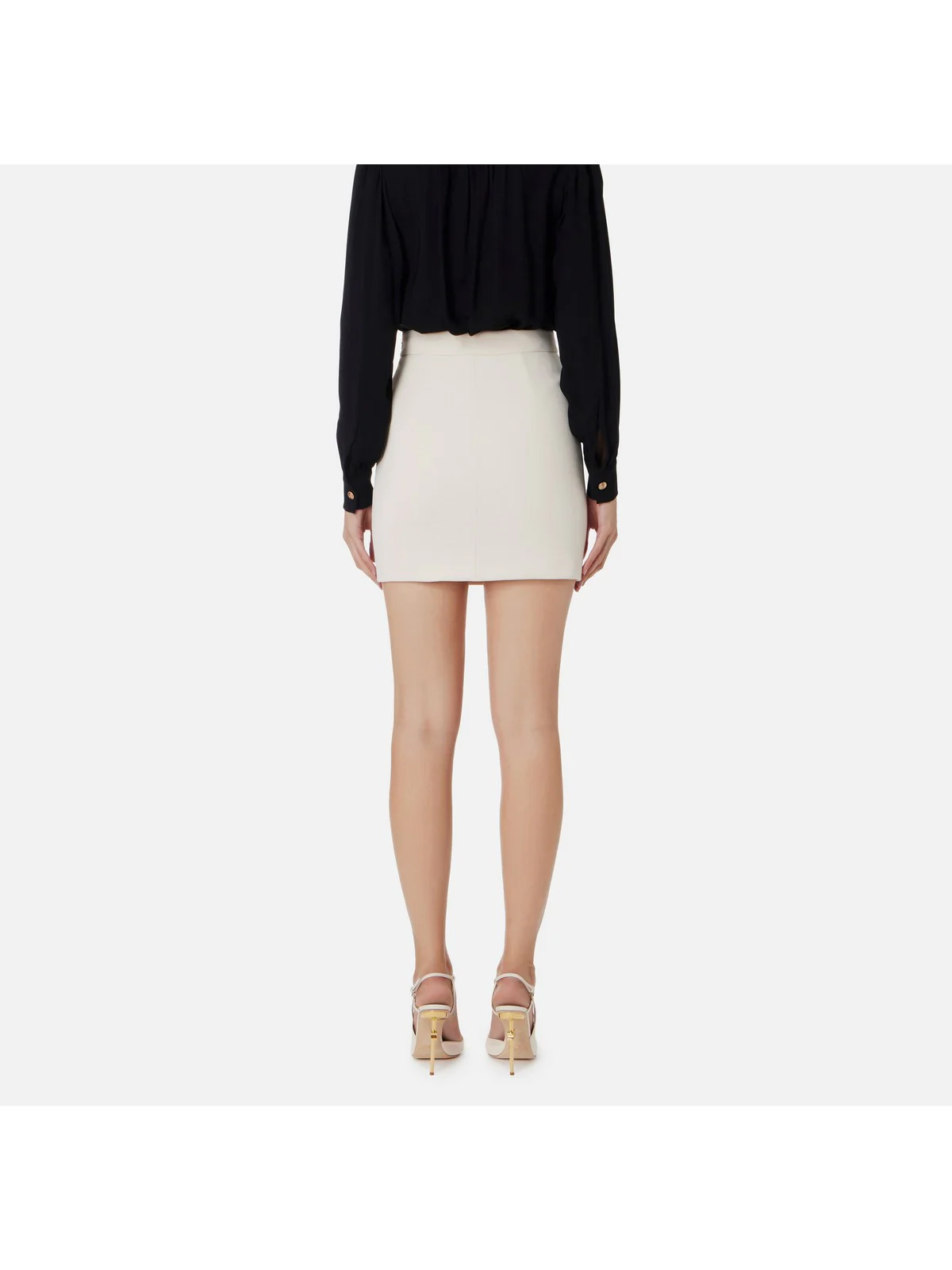 ELISABETTA FRANCHI Gonna Donna  GOT0341E2 193 Avorio - Image 4