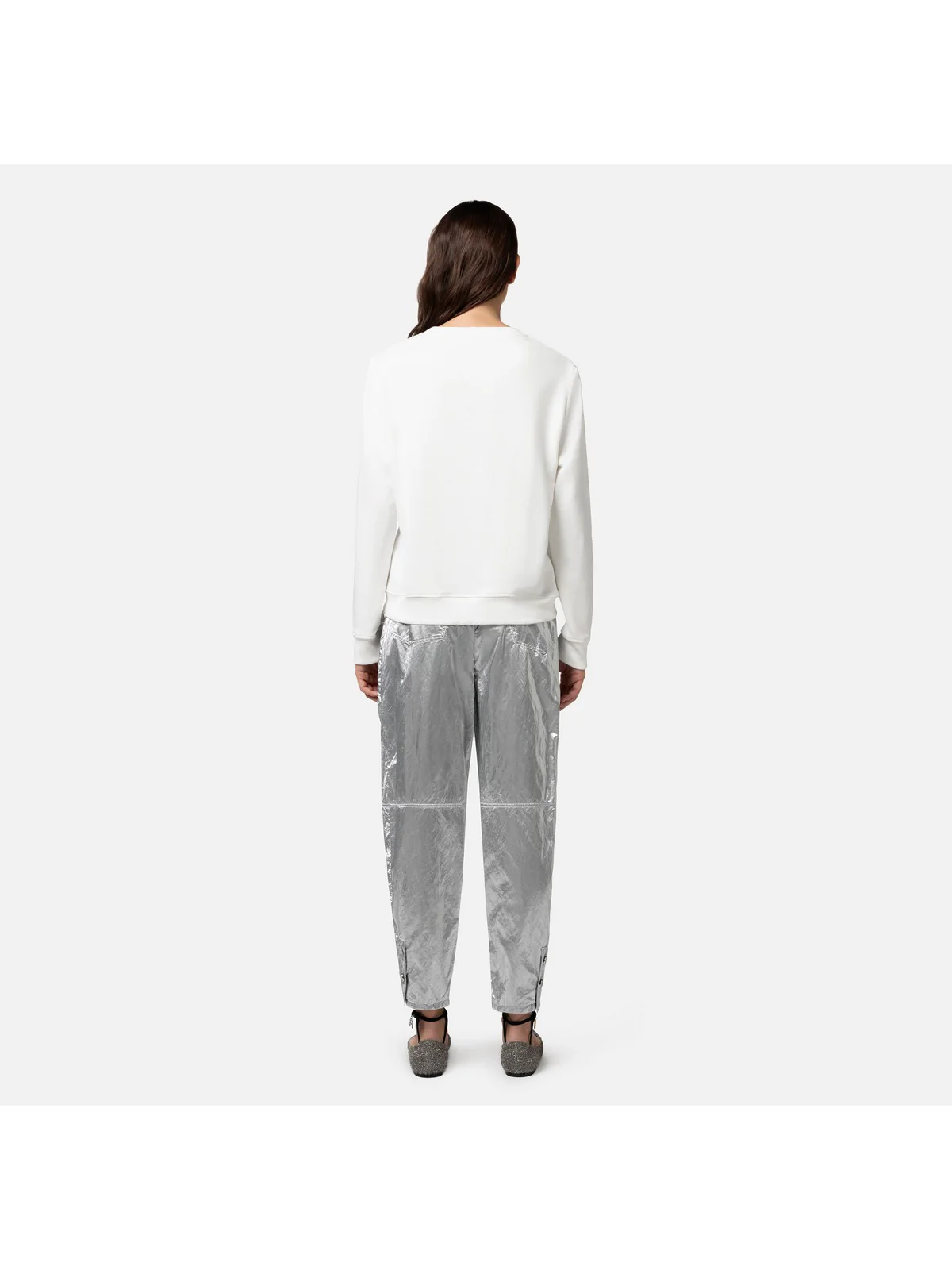 ELISABETTA FRANCHI Felpa Donna  MD00241E2 360 Avorio - Image 3