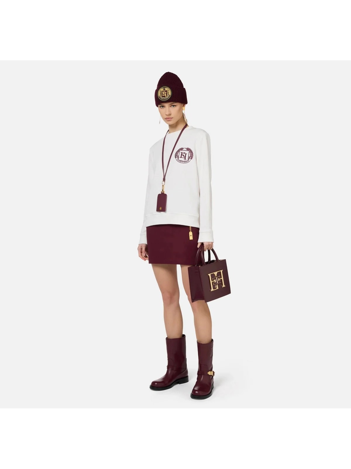 ELISABETTA FRANCHI Felpa Donna  MD00446E2 360 Avorio - Image 2