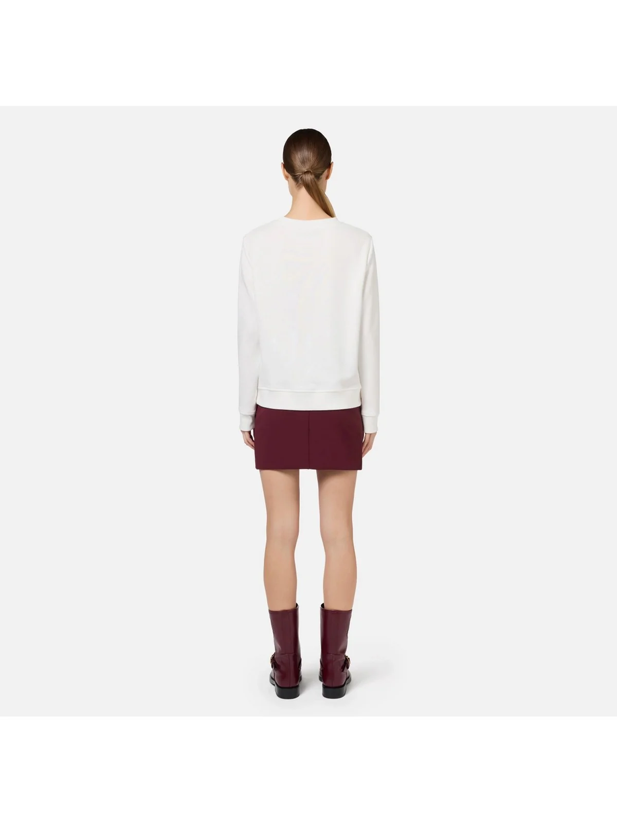 ELISABETTA FRANCHI Felpa Donna  MD00446E2 360 Avorio - Image 5
