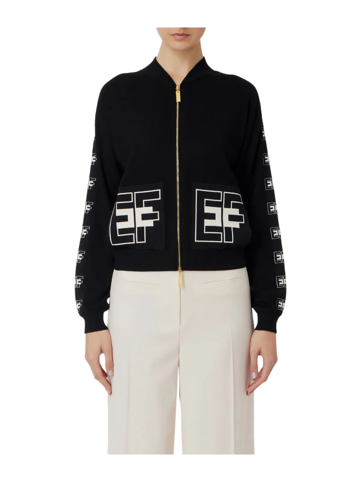 ELISABETTA FRANCHI Felpa Donna  MK07S41E2 110 Nero - Image 2