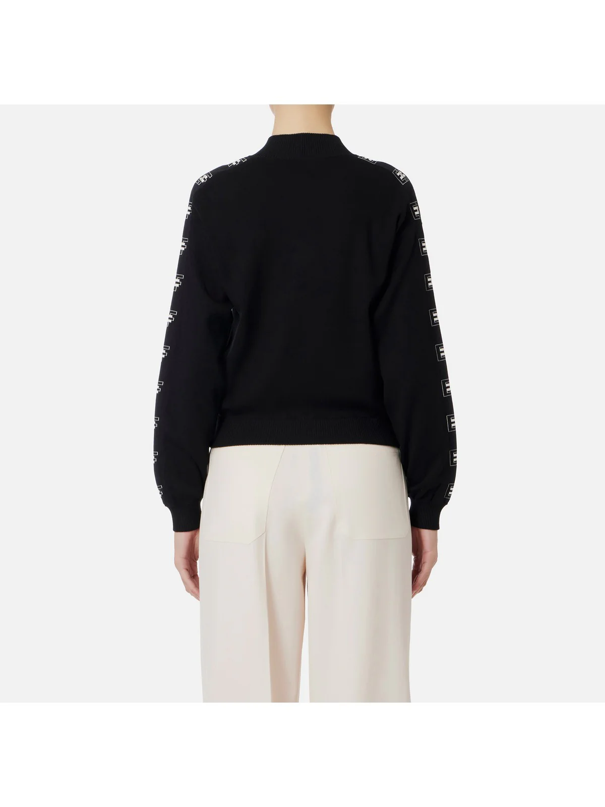 ELISABETTA FRANCHI Felpa Donna  MK07S41E2 110 Nero - Image 3