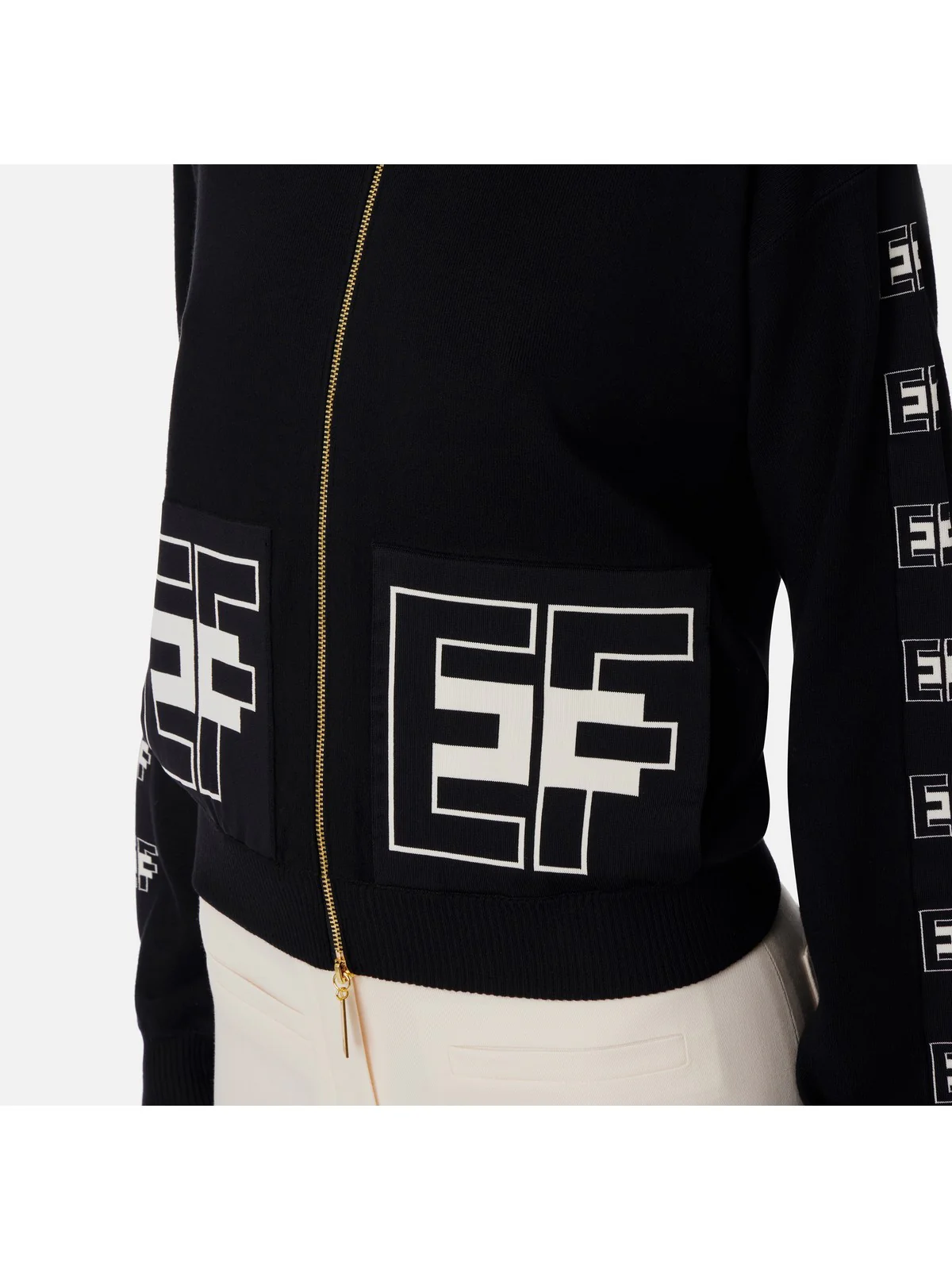 ELISABETTA FRANCHI Felpa Donna  MK07S41E2 110 Nero - Image 4