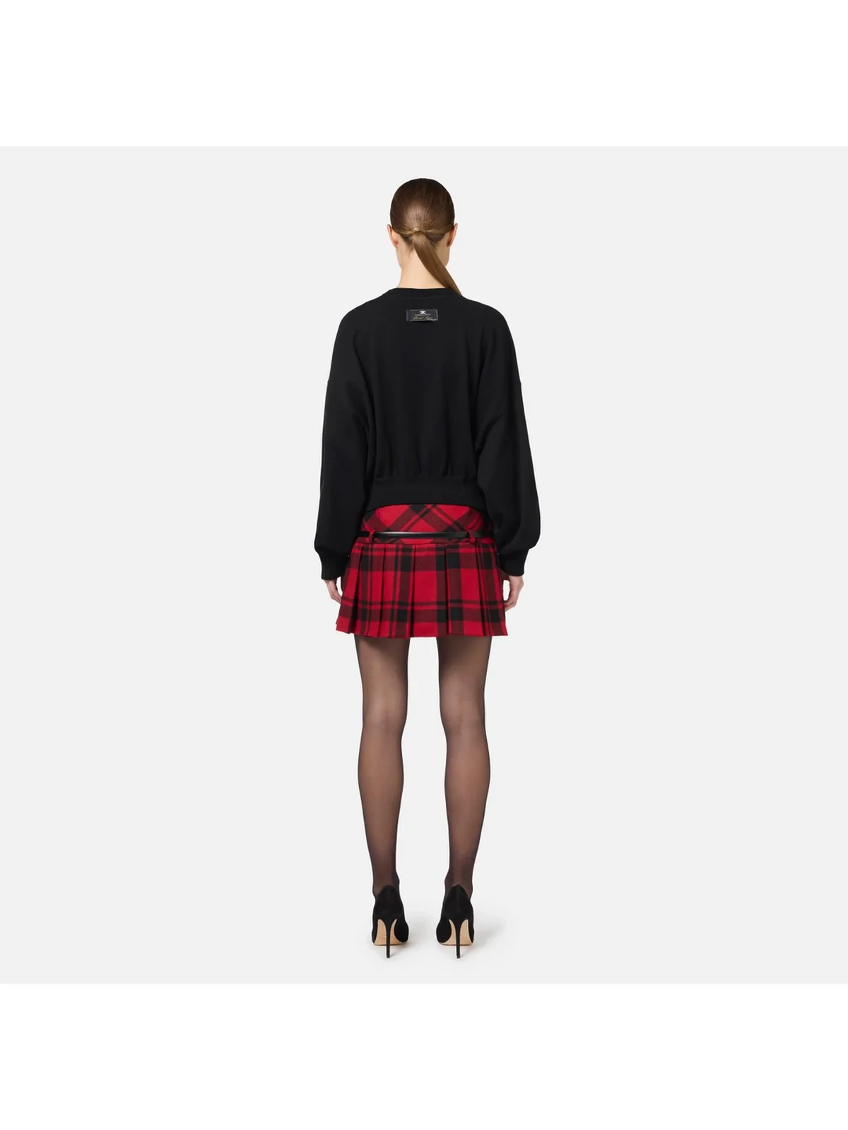 ELISABETTA FRANCHI Felpa Donna MK76Q46E2 110 Nero - Image 5