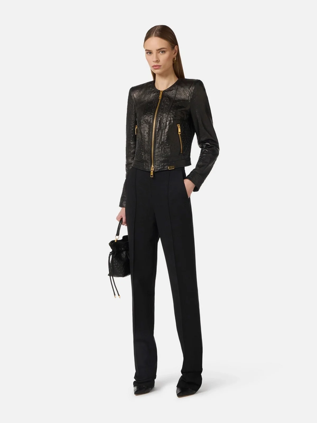 ELISABETTA FRANCHI Giacca Donna GD56Z62E2 110 Nero - Image 5