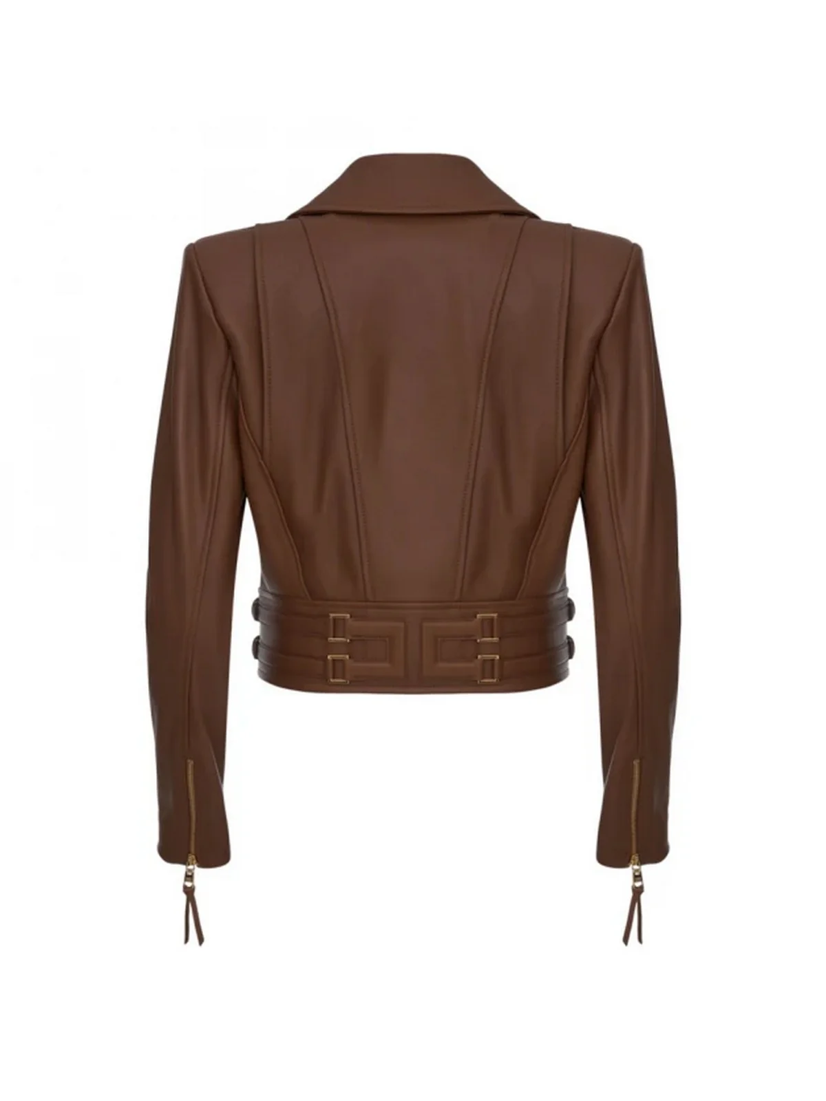 ELISABETTA FRANCHI Giacca Donna  GD57Z61E2 600 CUOIO - Image 5