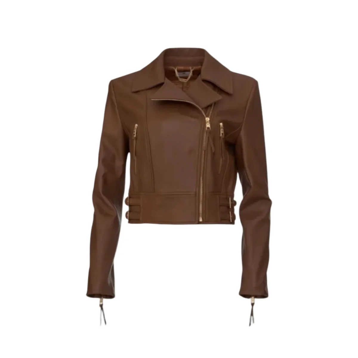 ELISABETTA FRANCHI Giacca Donna  GD57Z61E2 600 CUOIO - Image 6