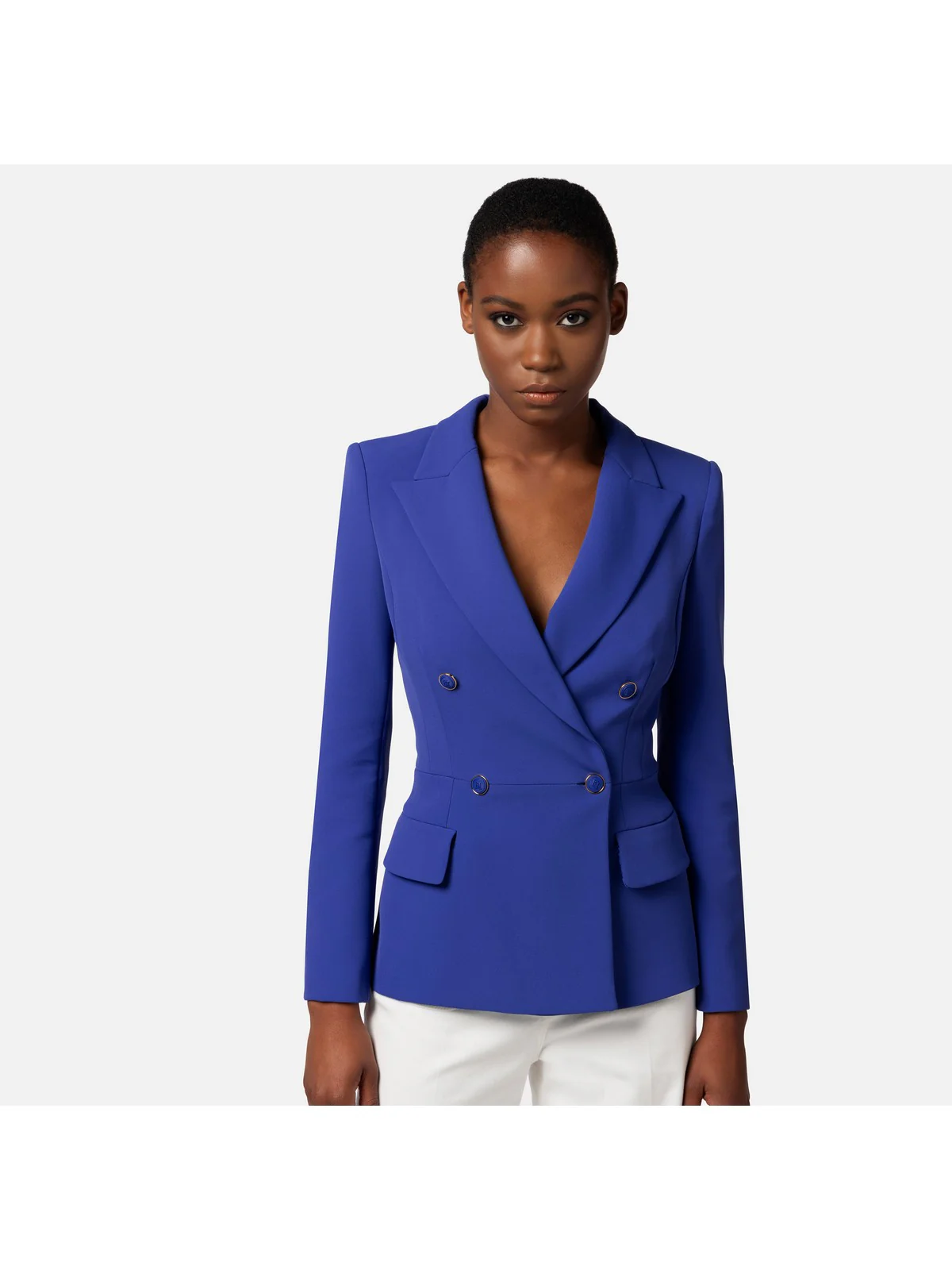 ELISABETTA FRANCHI Giacca Donna  GI07341E2 828 Blu - Image 3