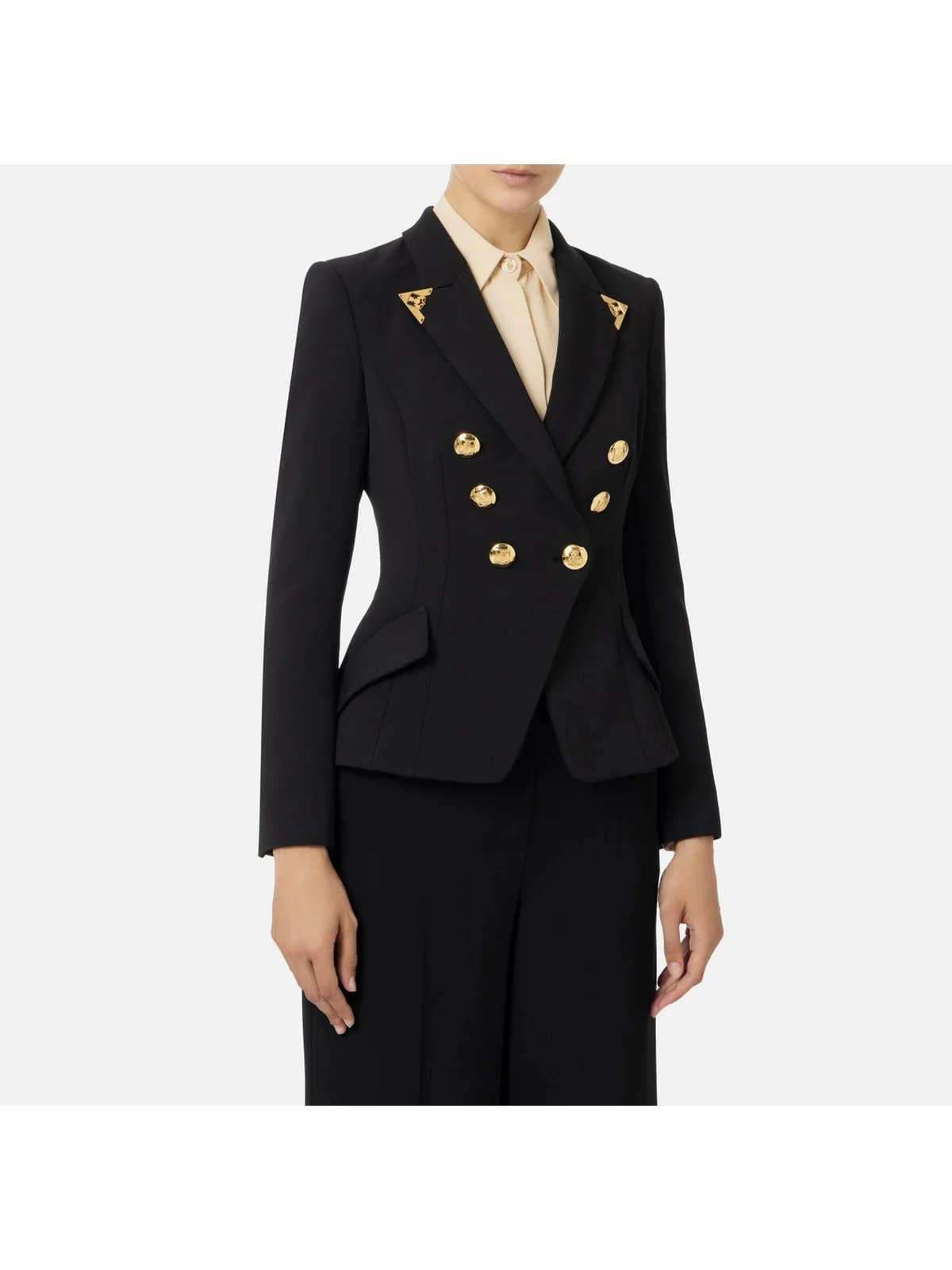 ELISABETTA FRANCHI Giacca Donna  GI09546E2 110 Nero - Image 3