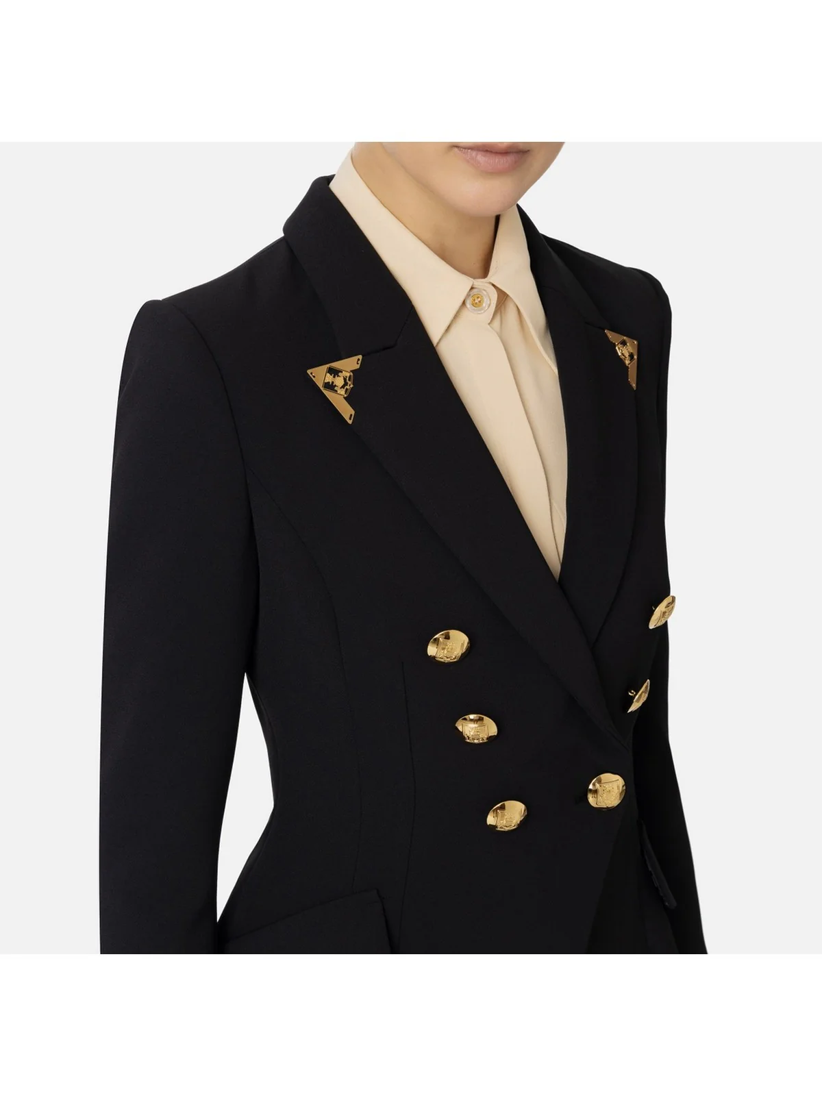 ELISABETTA FRANCHI Giacca Donna  GI09546E2 110 Nero - Image 4