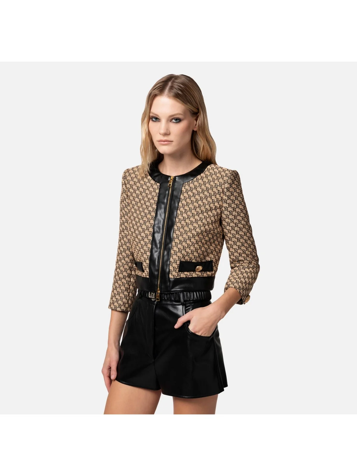 ELISABETTA FRANCHI Giacca Donna GI09742E2 BD9 Beige - Image 3