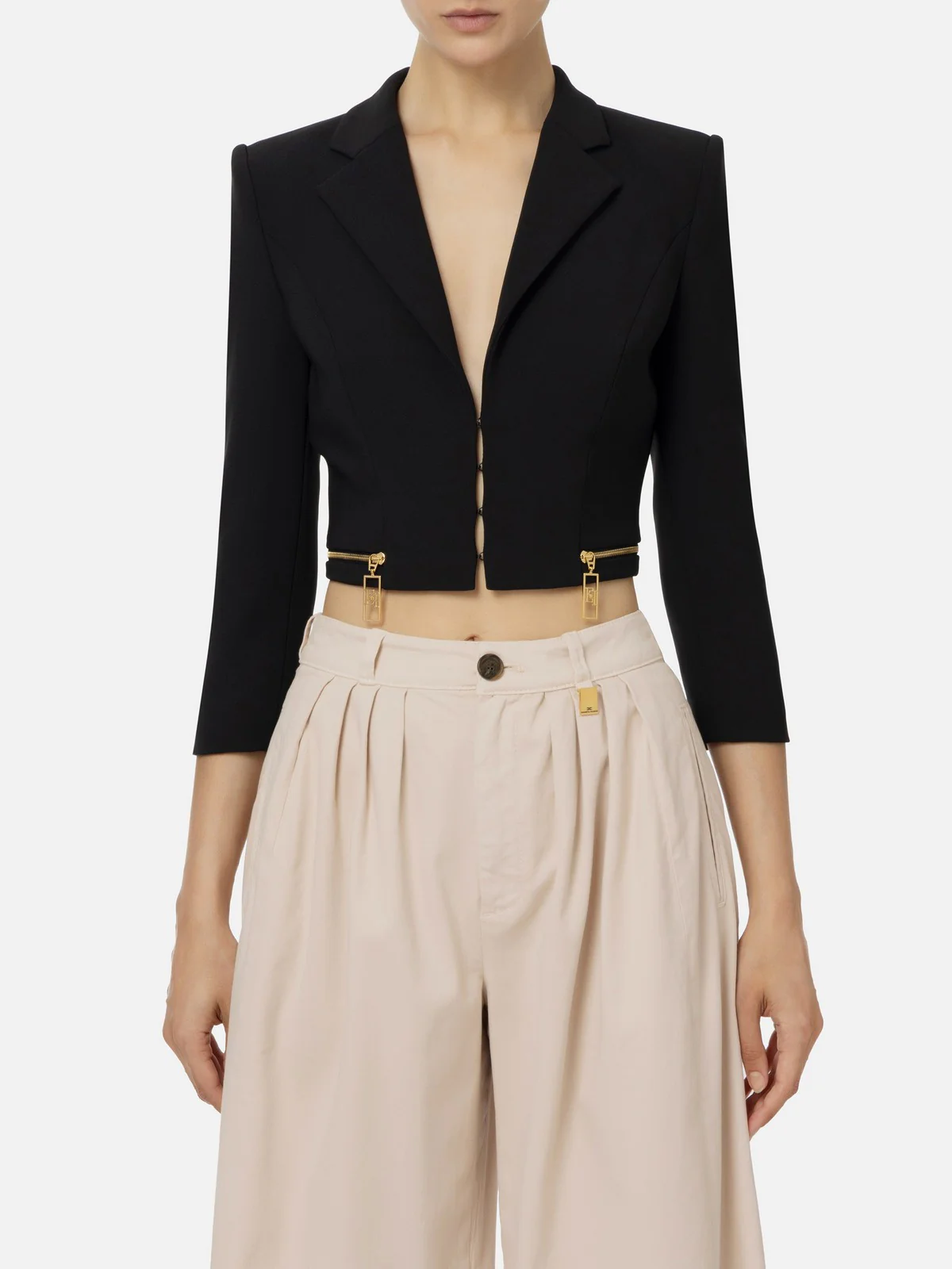 ELISABETTA FRANCHI Giacca Donna  GI09946E2 110 Nero - Image 2