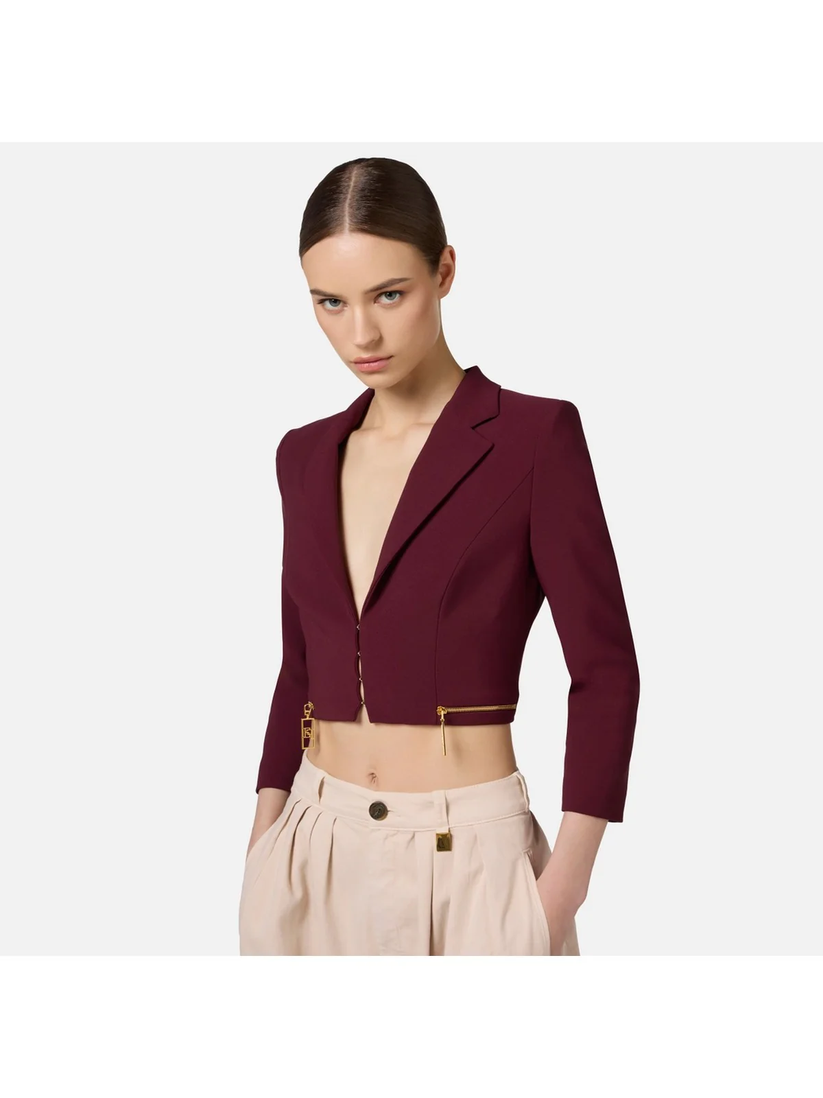 ELISABETTA FRANCHI Giacca Donna  GI09946E2 CG3 Rosso - Image 3