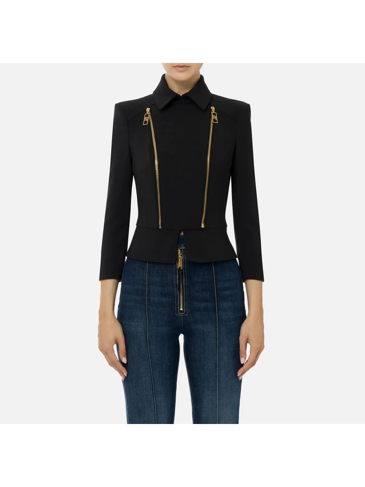 ELISABETTA FRANCHI Giacca Donna  GI10046E2 110 Nero - Image 2