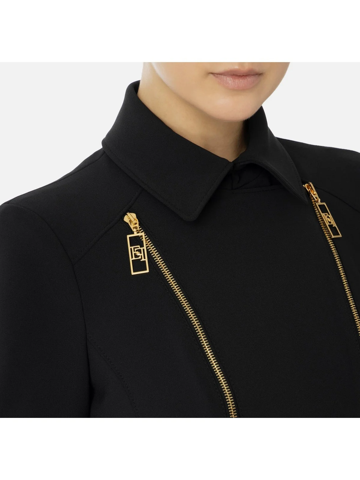 ELISABETTA FRANCHI Giacca Donna  GI10046E2 110 Nero - Image 3