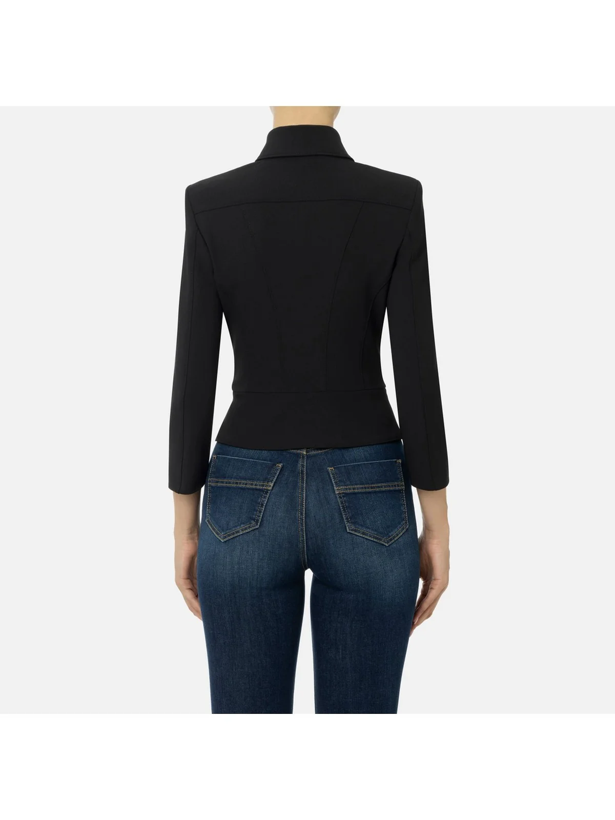 ELISABETTA FRANCHI Giacca Donna  GI10046E2 110 Nero - Image 4