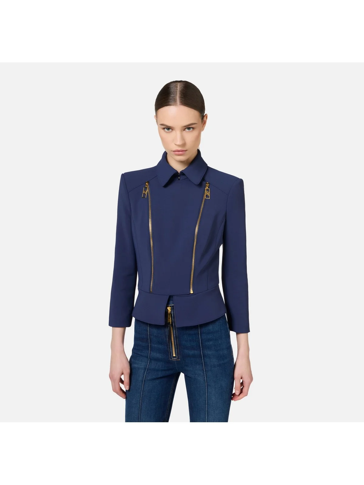 ELISABETTA FRANCHI Giacca Donna GI10046E2 B75 Blu - Image 3