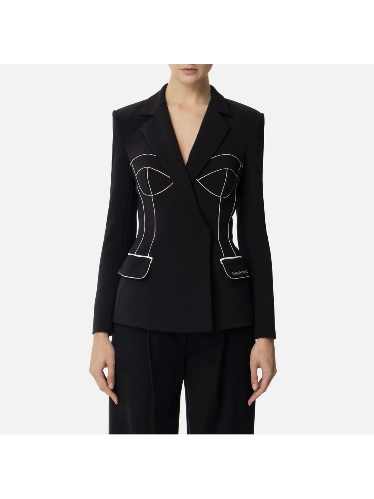 ELISABETTA FRANCHI Giacca Donna  GI12951E2-685 Nero - Image 2