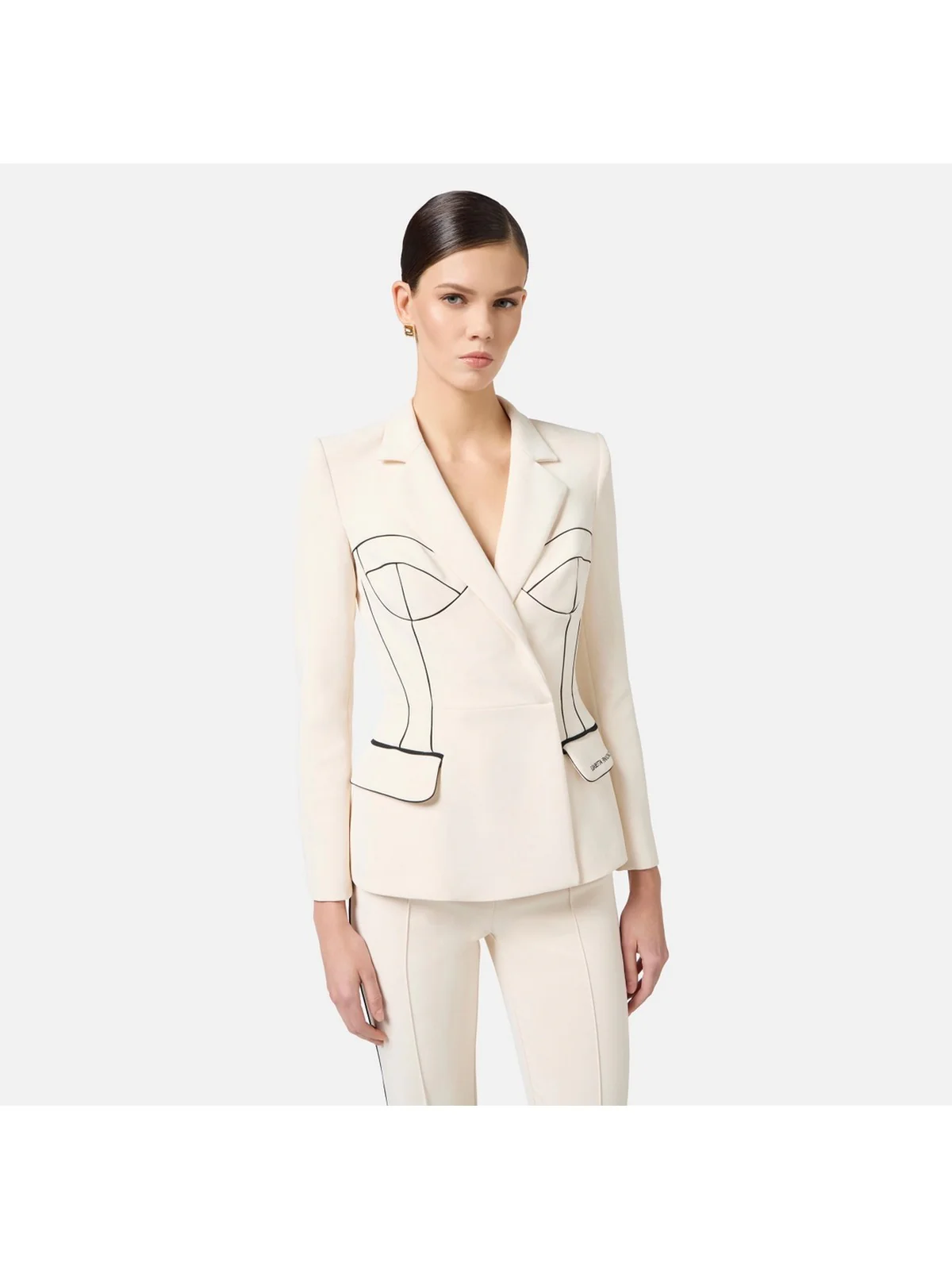 ELISABETTA FRANCHI Giacca Donna GI12951E2-E84 Beige - Image 3