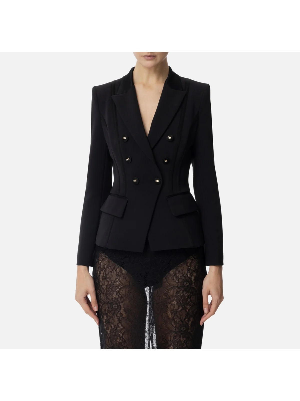 ELISABETTA FRANCHI Giacca Donna  GI14251E2-110 Nero - Image 2