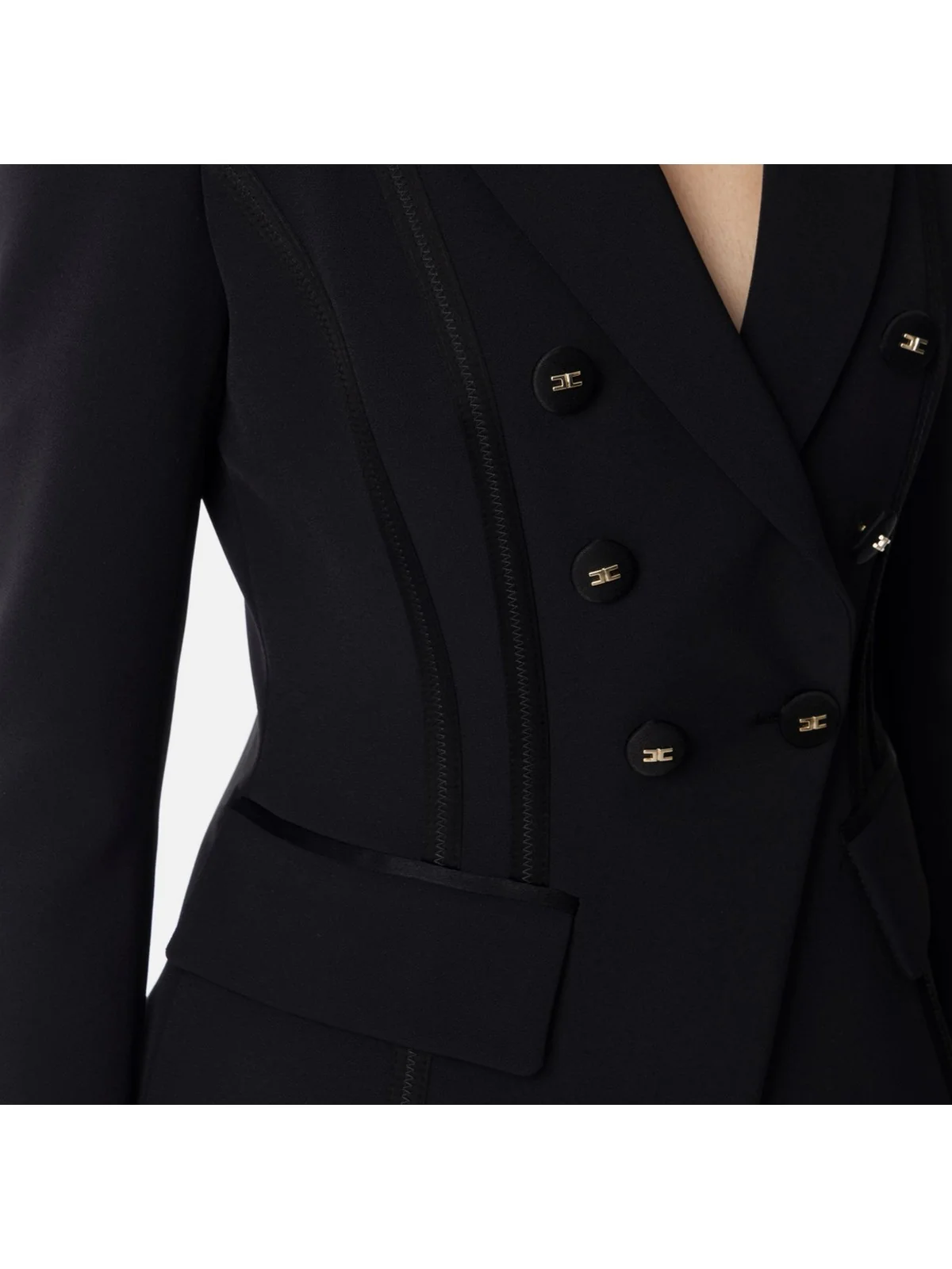 ELISABETTA FRANCHI Giacca Donna  GI14251E2-110 Nero - Image 3