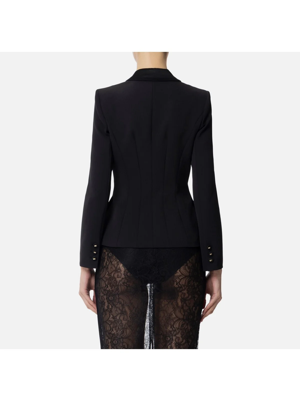 ELISABETTA FRANCHI Giacca Donna  GI14251E2-110 Nero - Image 4