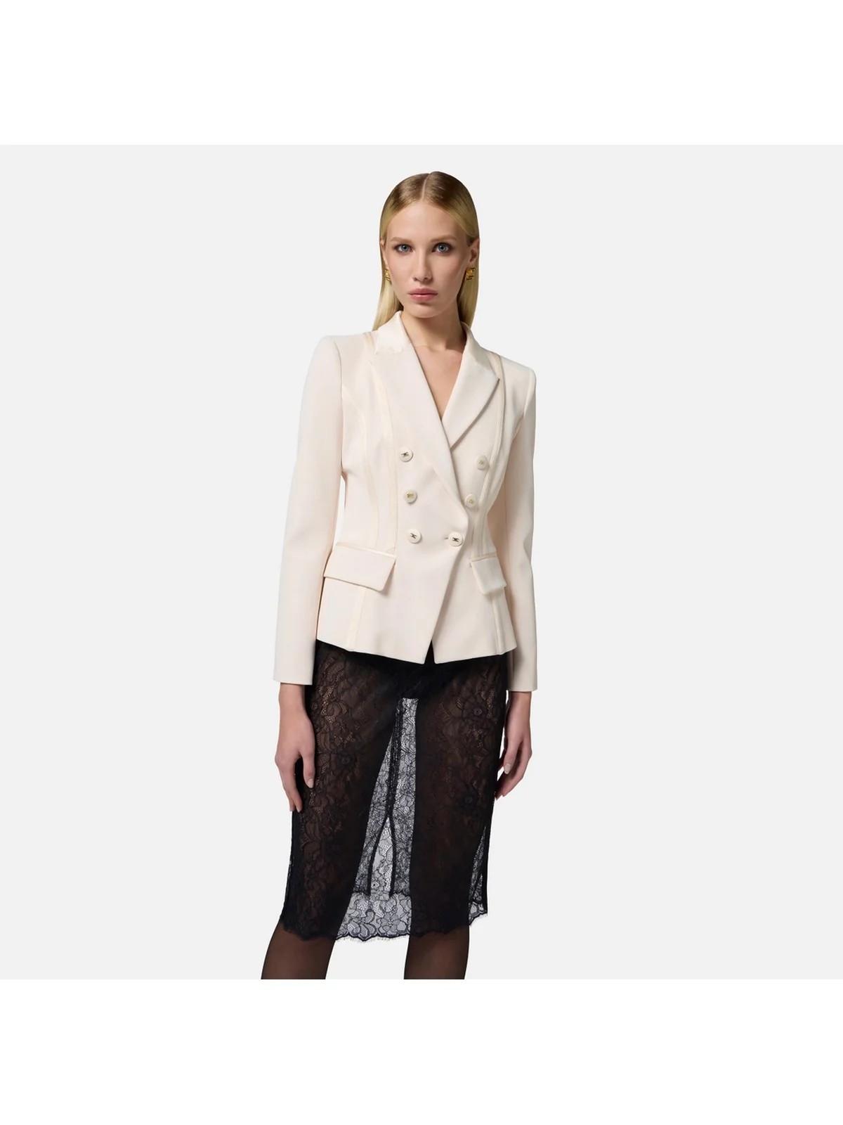 ELISABETTA FRANCHI Giacca Donna  GI14251E2-193 Beige - Image 5