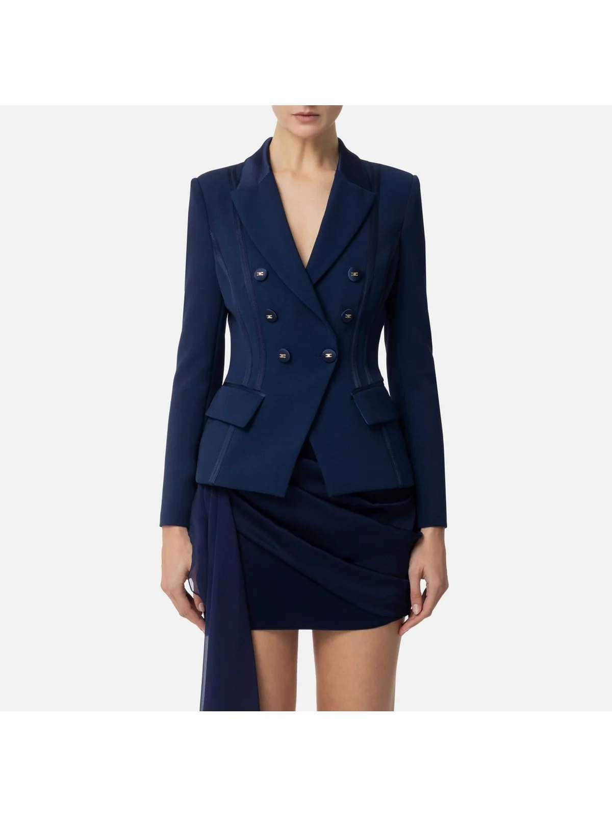 ELISABETTA FRANCHI Giacca Donna GI14251E2-DC8 Blu - Image 4