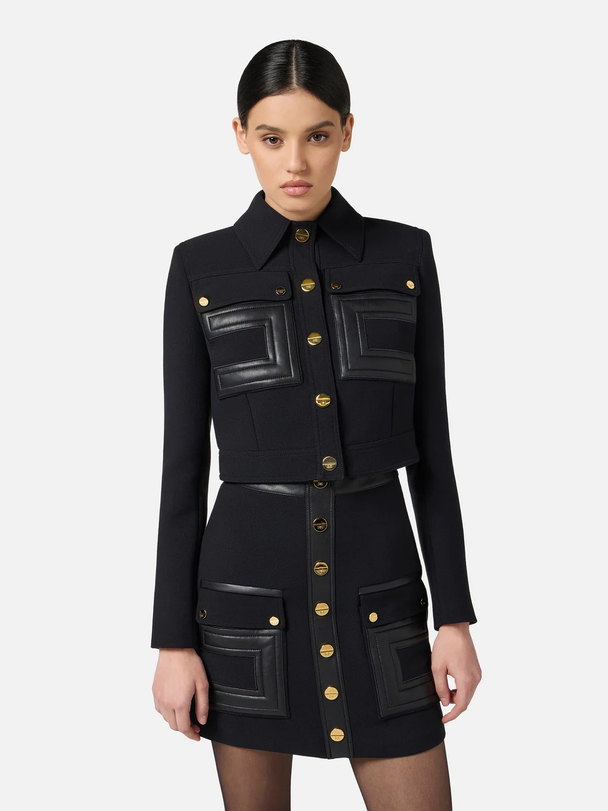 ELISABETTA FRANCHI Giacca Donna  GI15957E2 110 Nero - Image 3