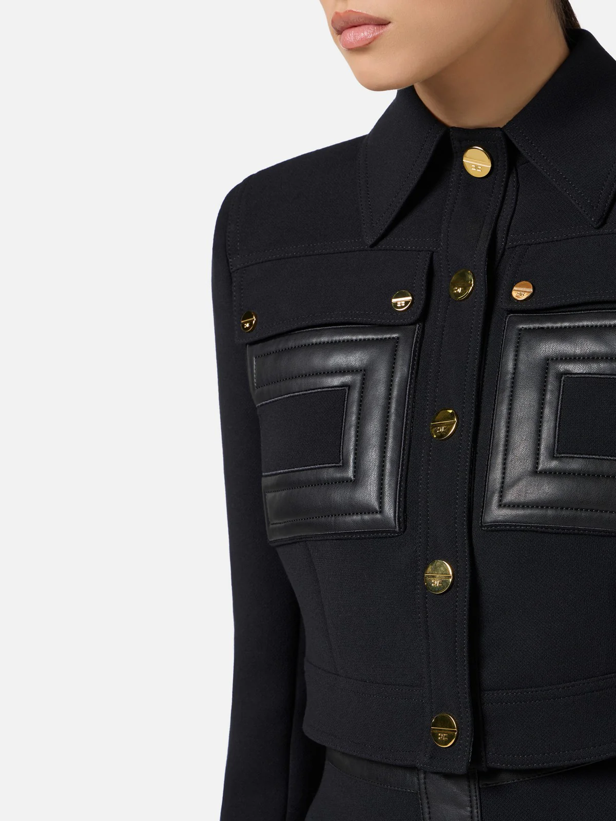 ELISABETTA FRANCHI Giacca Donna  GI15957E2 110 Nero - Image 4