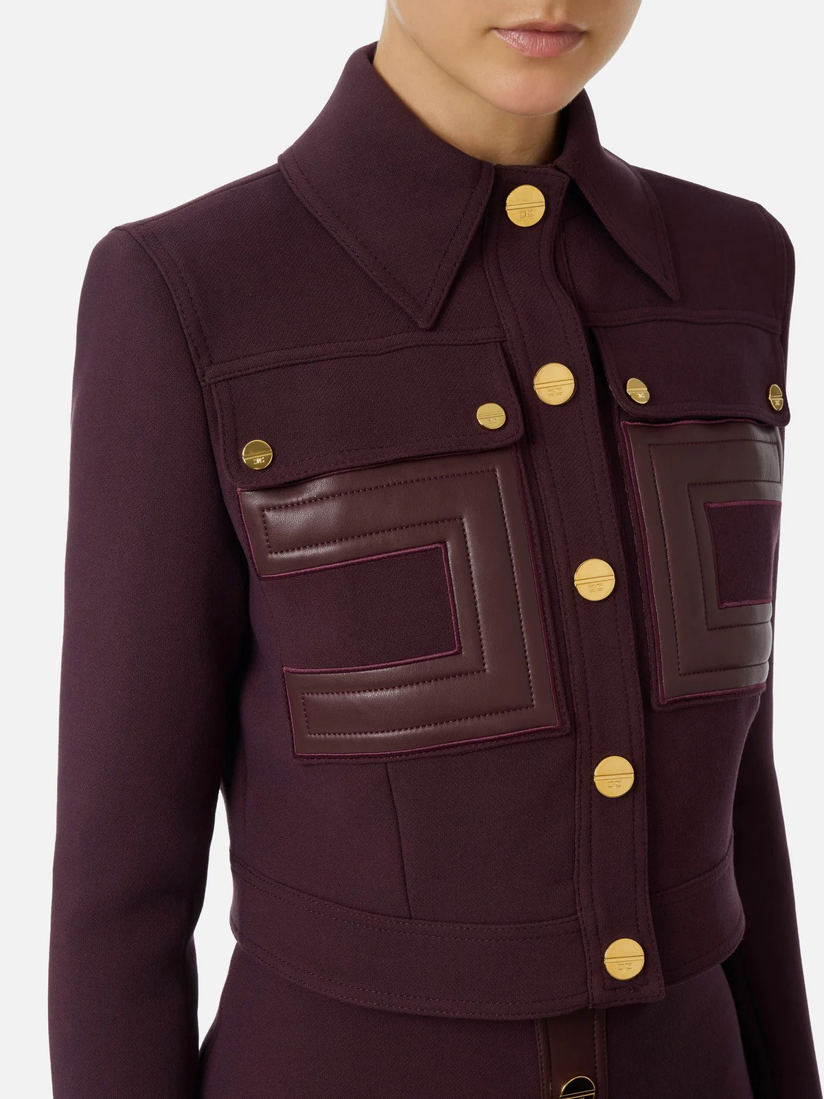 ELISABETTA FRANCHI Giacca Donna GI15957E2 EA4 MERLOT - Image 3
