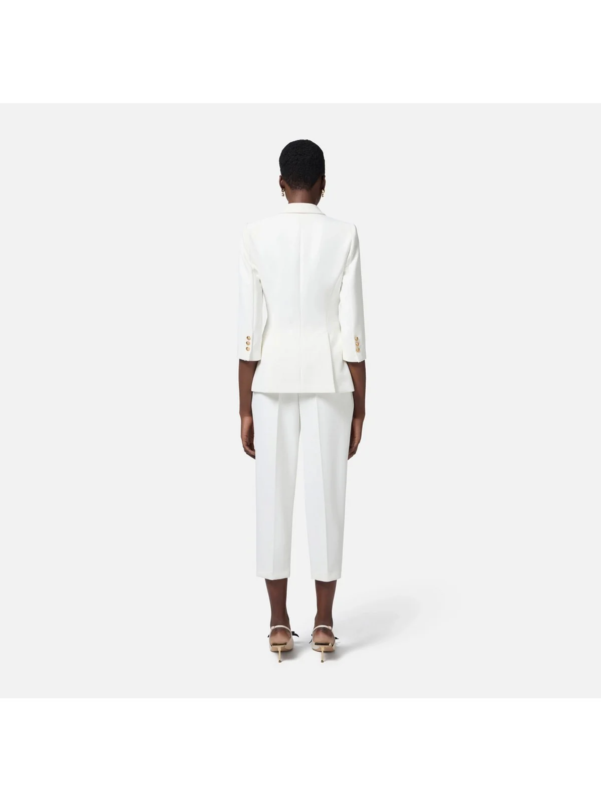 ELISABETTA FRANCHI Giacca Donna  GI16452E2-360 Avorio - Image 5