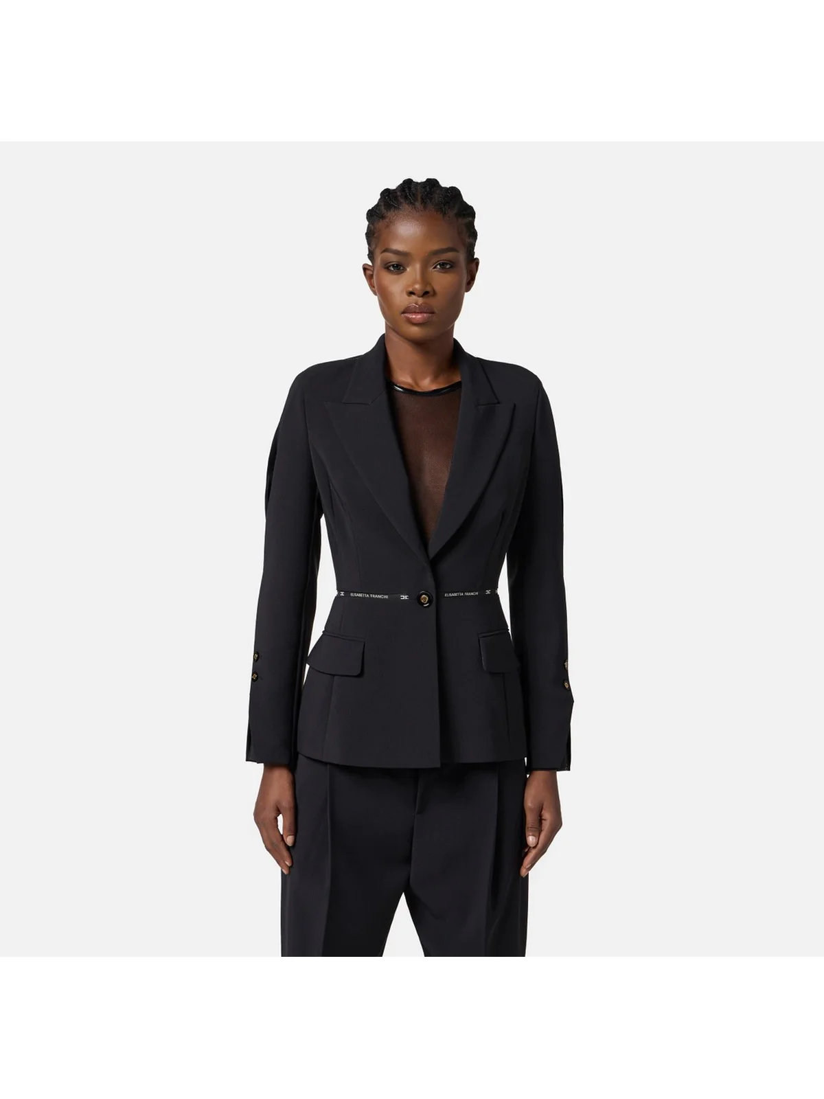 ELISABETTA FRANCHI Giacca Donna  GI17156E2 110 Nero - Image 3