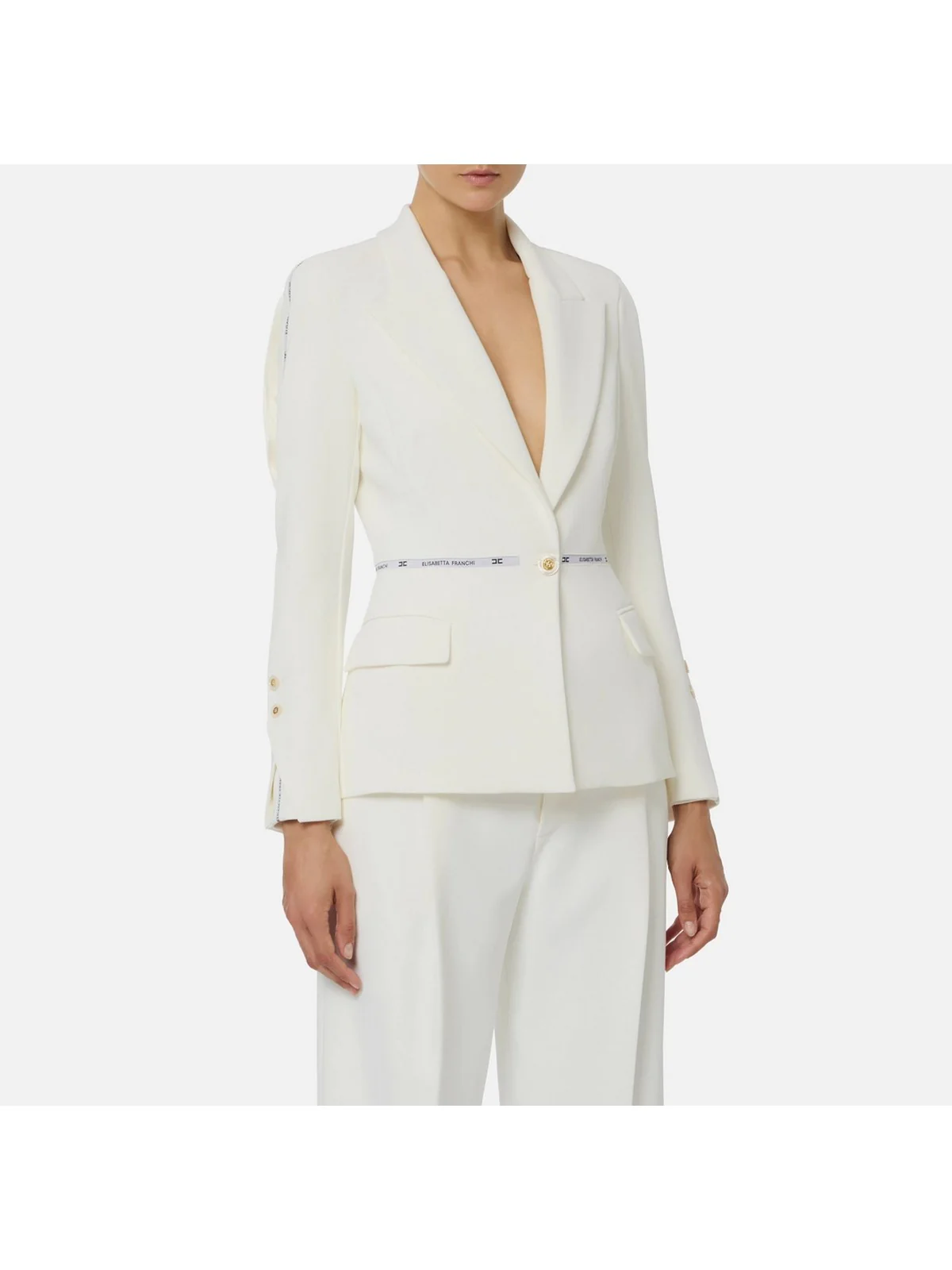 ELISABETTA FRANCHI Giacca Donna  GI17156E2 360 Avorio - Image 2