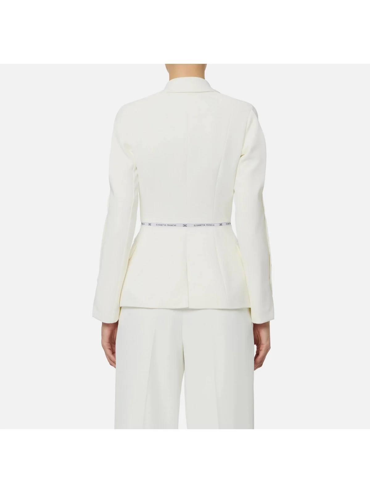 ELISABETTA FRANCHI Giacca Donna  GI17156E2 360 Avorio - Image 4