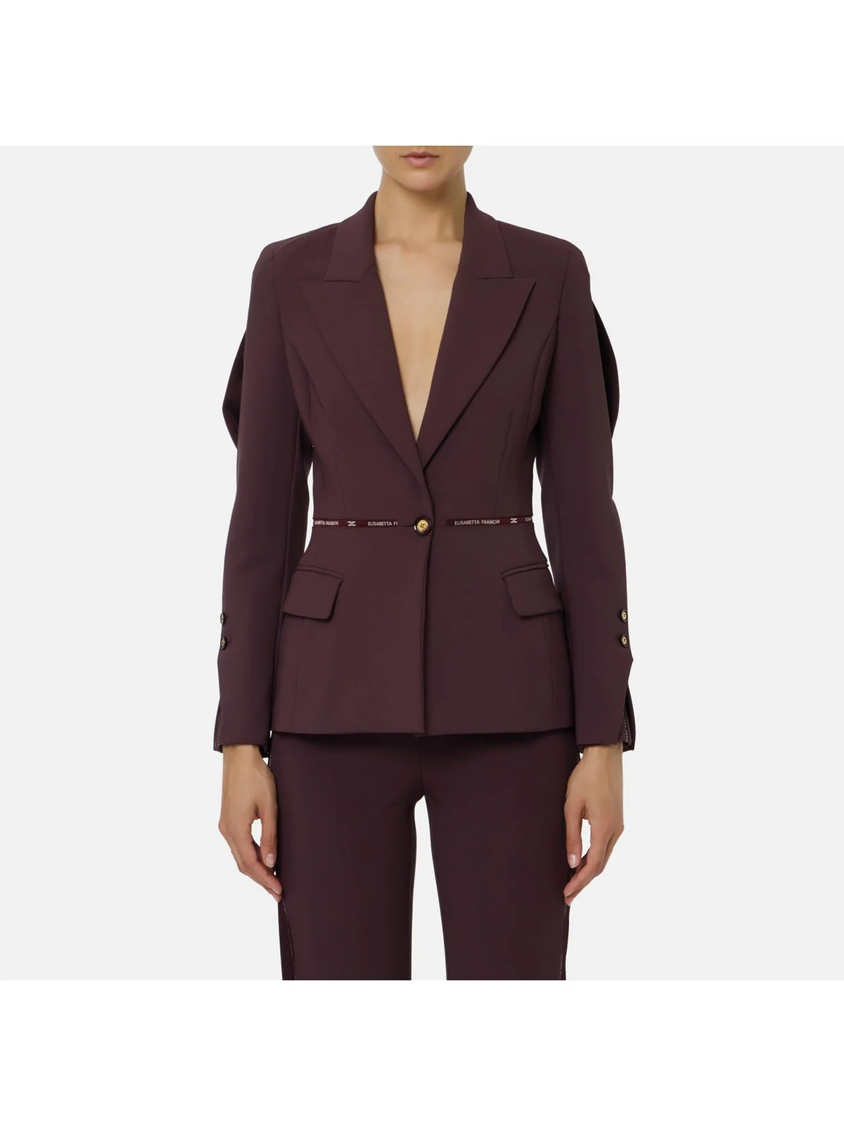 ELISABETTA FRANCHI Giacca Donna  GI17156E2 EA4 MERLOT - Image 2