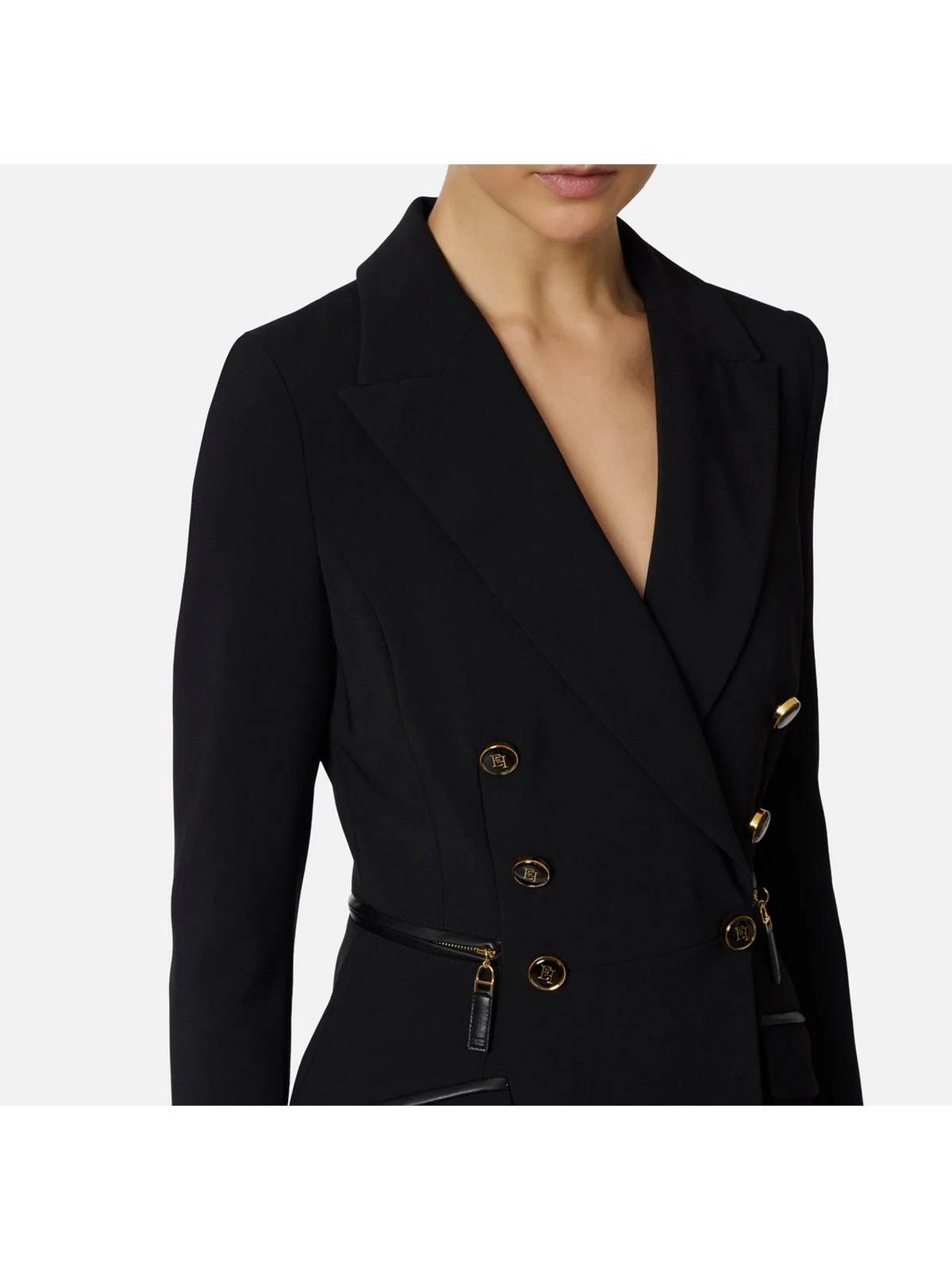 ELISABETTA FRANCHI Giacca Donna  GI17256E2 110 Nero - Image 3
