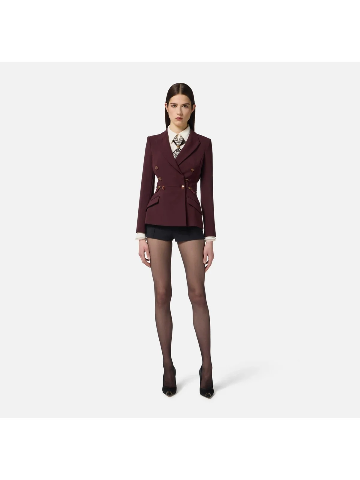 ELISABETTA FRANCHI Giacca Donna  GI17256E2 EA4 MERLOT - Image 2