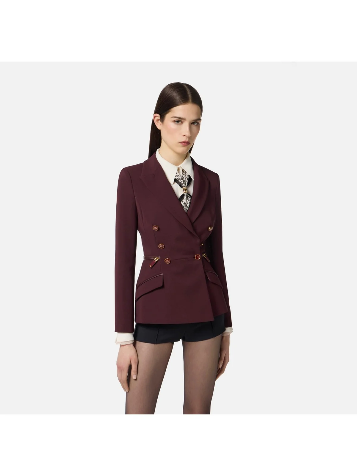 ELISABETTA FRANCHI Giacca Donna  GI17256E2 EA4 MERLOT - Image 3